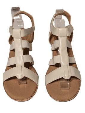 Rockport Cream T-Strap Comfort Sandals